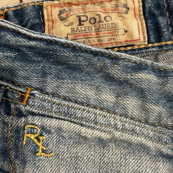 Polo Ralph Lauren Astor Slim Boyfriend Jeans Womens Thrashed Hole Whiskers - Picture 2 of 5